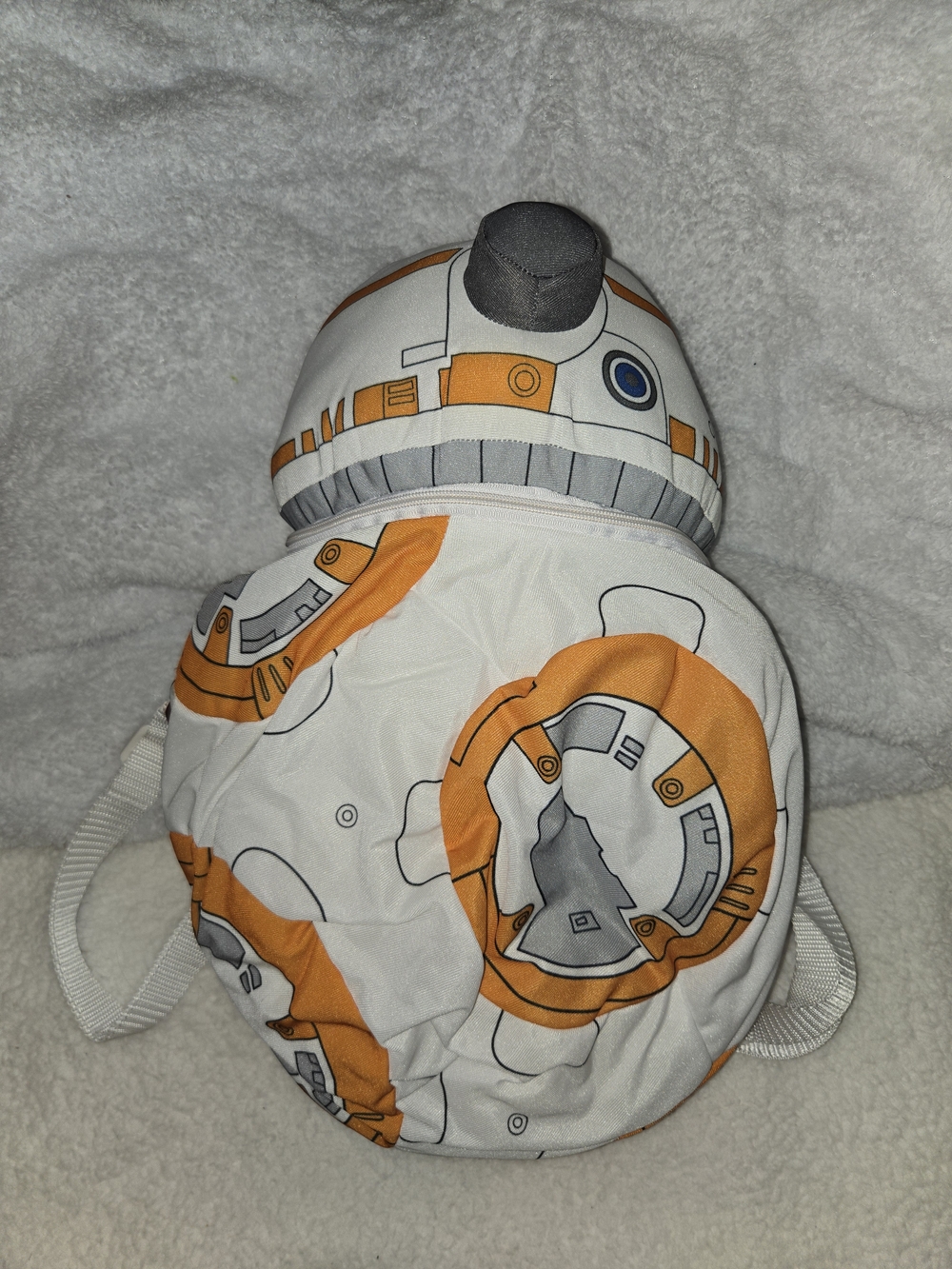 Star Wars BB-8 Plush Backpack in White and Orange